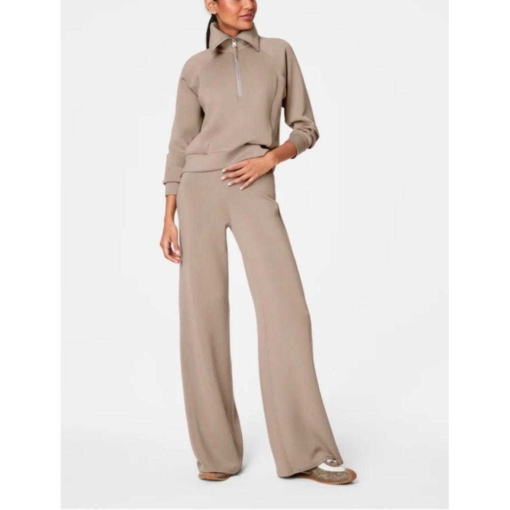 SPANX Taupe Wide-Leg Pantsuit Set